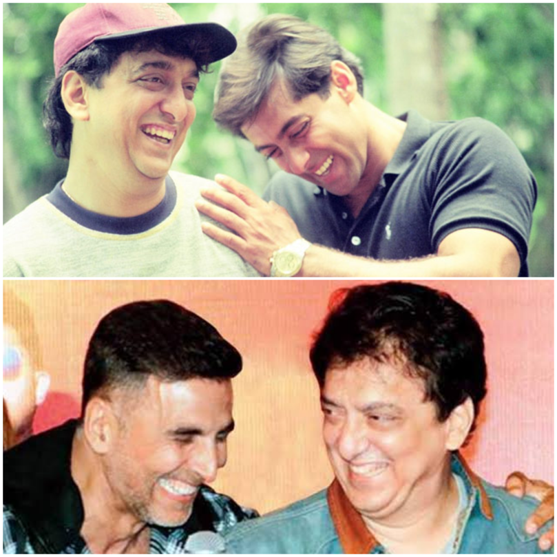 Sajid Nadiadwala with Salman Khan and Akshay Kumar