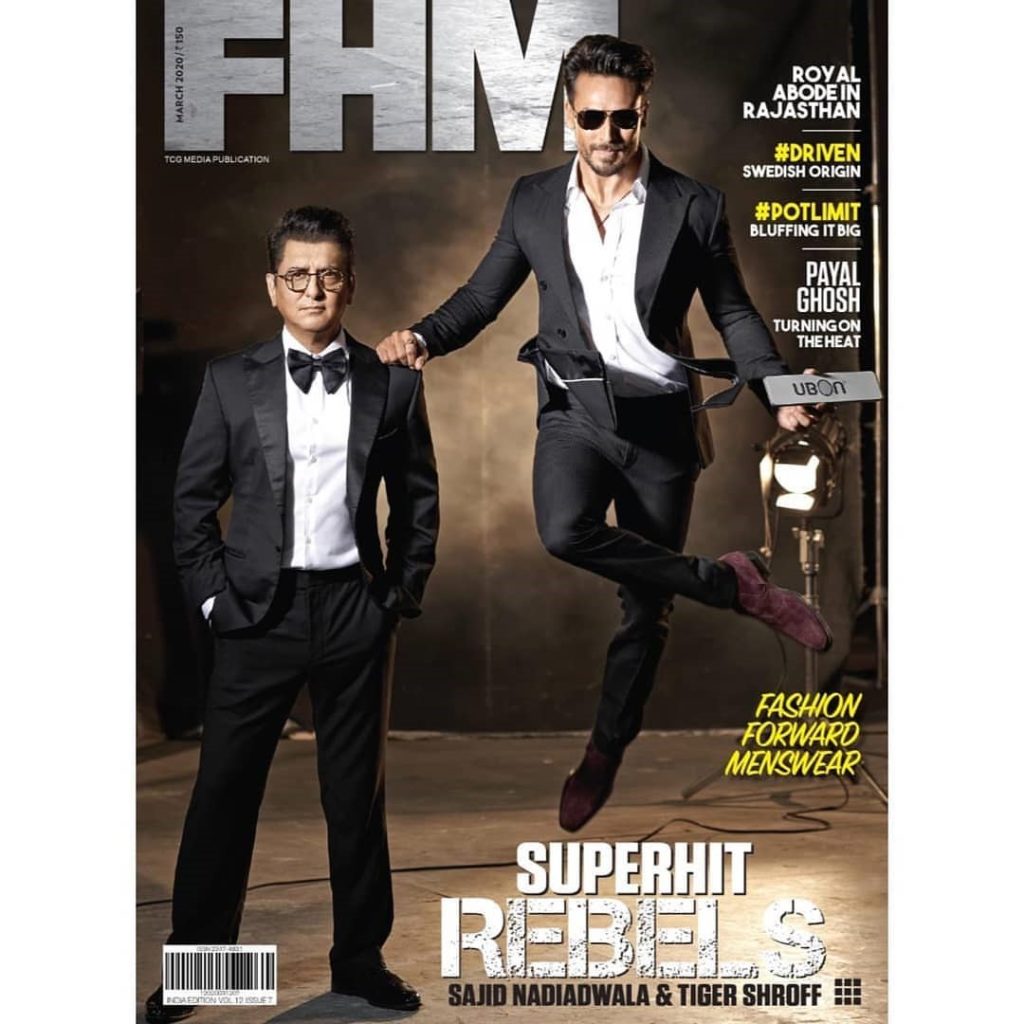 Sajid Nadiadwala and Tiger Shroff : The Mentor-Protege duo pose for FHM magazine